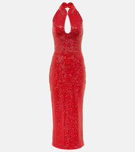 Rasario Sequined cutout midi dress