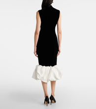 Rasario Velvet and satin midi dress