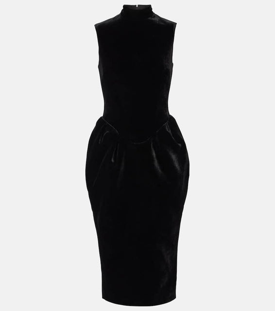 Rasario Velvet midi dress