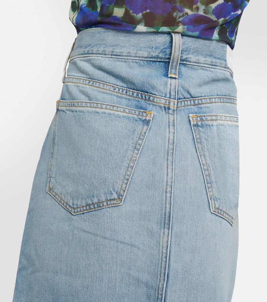Re/Done Low Rider denim midi skirt