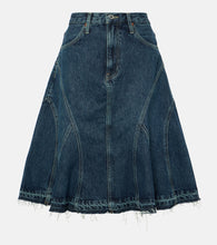 Re/Done Pleated denim midi skirt - Re/Done 百褶牛仔中长裙