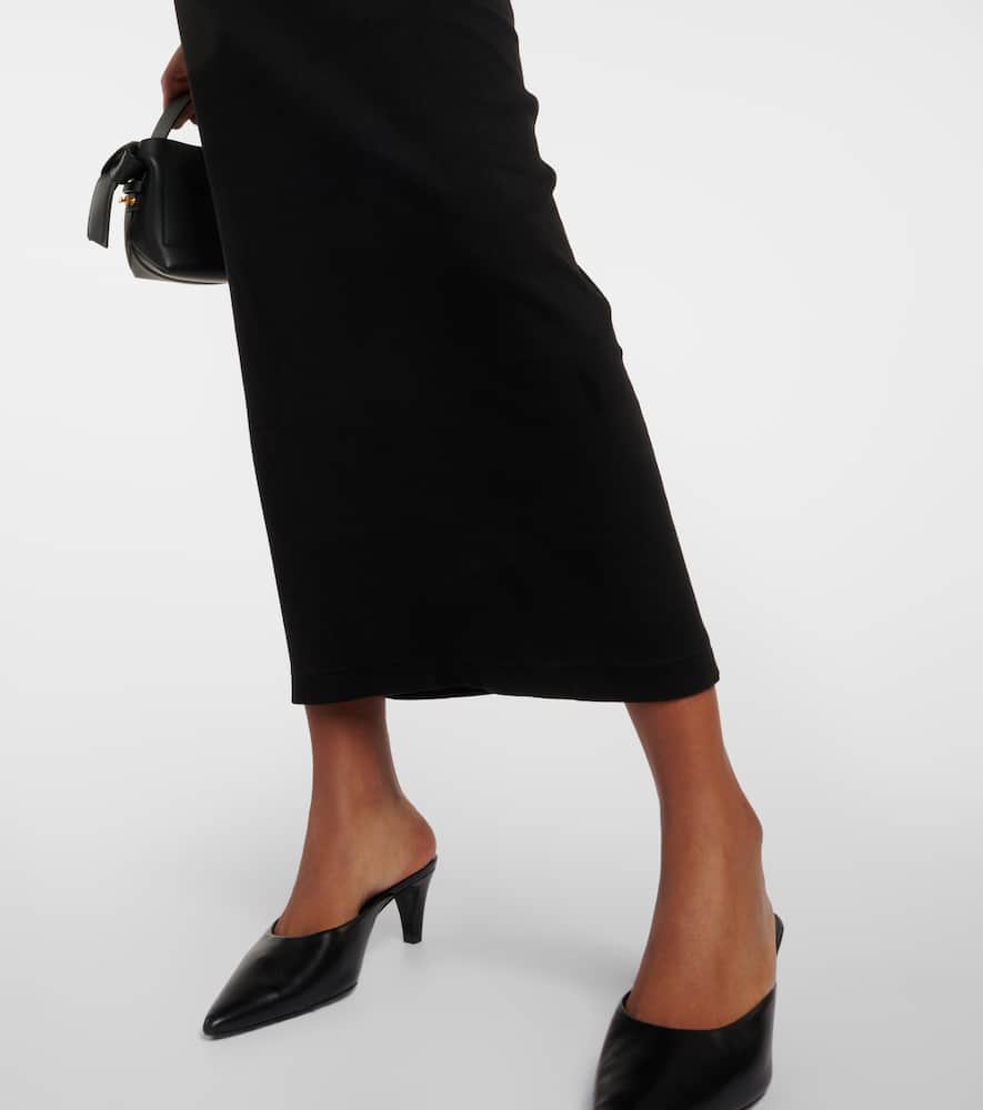 Re/Done Ribbed-knit cotton-blend midi dress