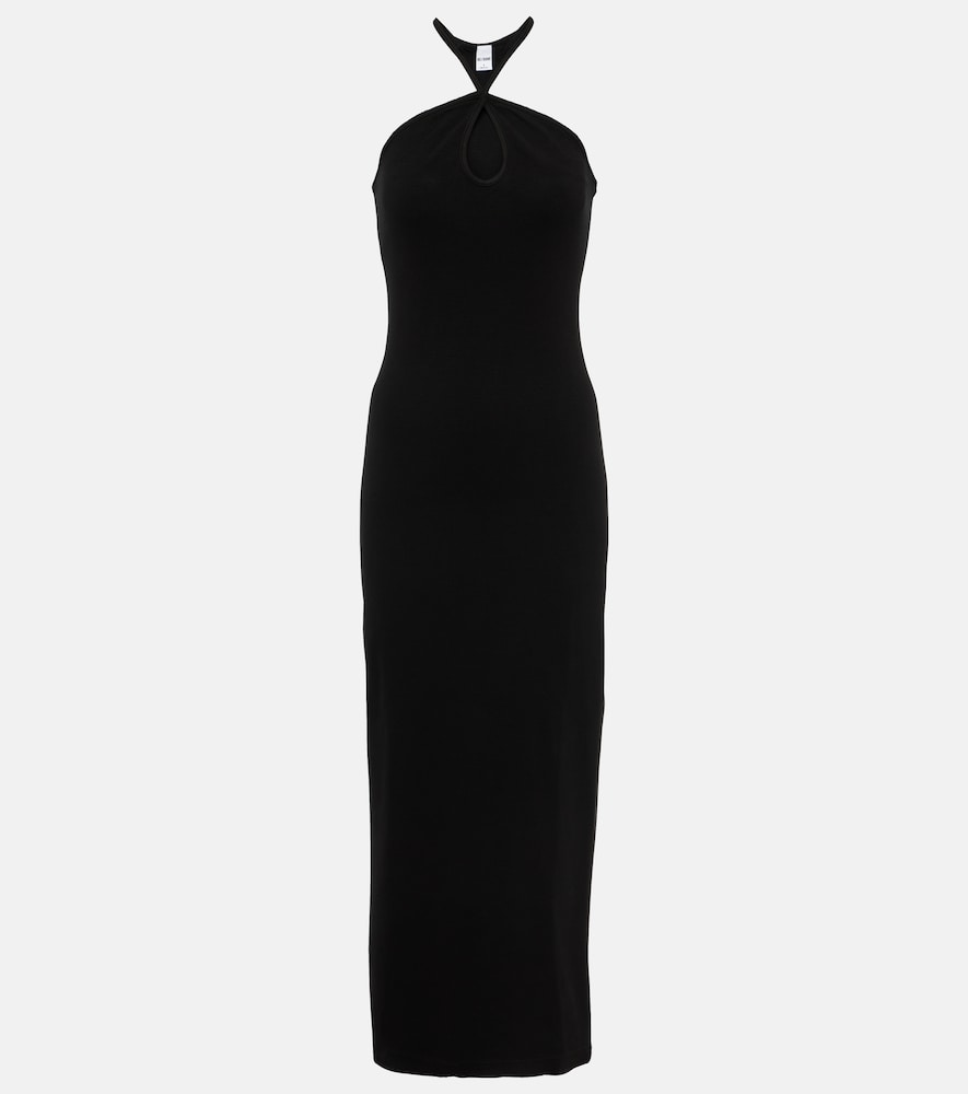 Re/Done Ribbed-knit cotton-blend midi dress. Re/Done 罗纹针织棉混纺中长连衣裙