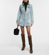 Re/Done Trucker cotton denim minidress