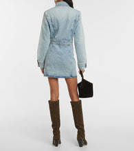 Re/Done Trucker cotton denim minidress