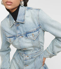 Re/Done Trucker cotton denim minidress