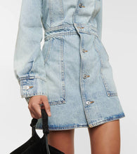 Re/Done Trucker cotton denim minidress
