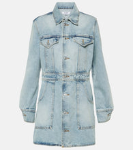 Re/Done Trucker cotton denim minidress