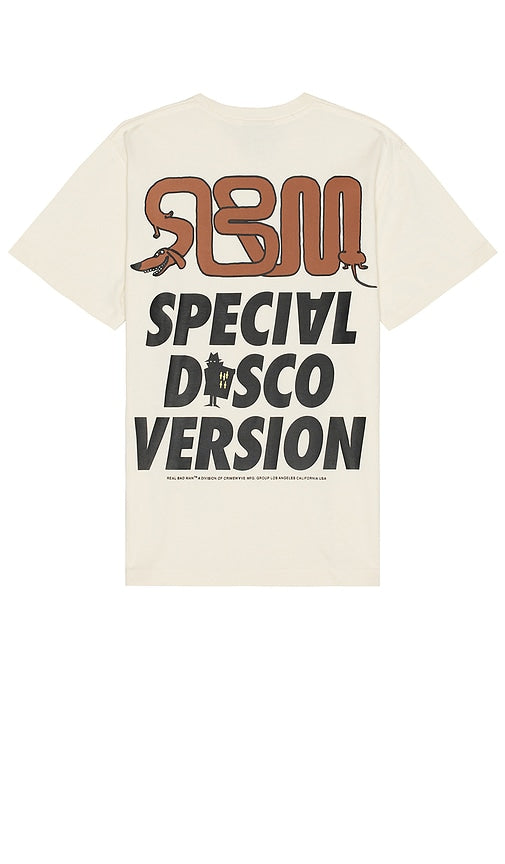 Real Bad Man Special Disco Version Tee in Cream - T-shirt Real Bad Man version disco spéciale en crème - Real Bad Man 特别迪斯科版奶油色 T 恤 - Real Bad Man Special Disco Version T-Shirt in Creme - Real Bad Man 스페셜 디스코 버전 티셔츠 - Maglietta speciale versione discoteca Real Bad Man in crema