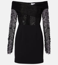 Rebecca Vallance Astra cr√É¬™pe and mesh minidress
