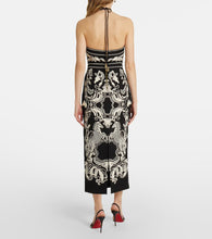 Rebecca Vallance Azera embroidered linen-blend midi dress