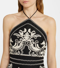 Rebecca Vallance Azera embroidered linen-blend midi dress