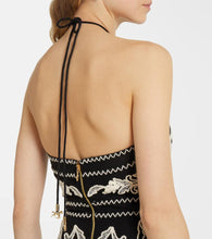 Rebecca Vallance Azera embroidered linen-blend midi dress