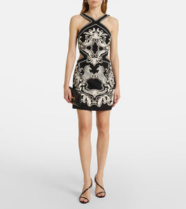 Rebecca Vallance Azera embroidered linen-blend minidress