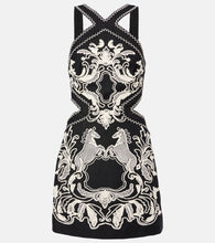 Rebecca Vallance Azera embroidered linen-blend minidress