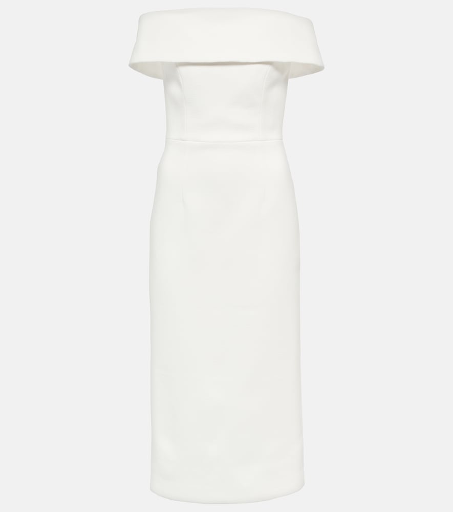 Rebecca Vallance Bridal Amore off-shoulder  midi dress. Rebecca Vallance Bridal Amore 露肩中长连衣裙