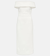 Rebecca Vallance Bridal Amore off-shoulder  midi dress. Rebecca Vallance Bridal Amore 露肩中长连衣裙