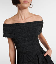 Rebecca Vallance Bridal Helene off-shoulder brocade midi dress