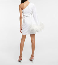 Rebecca Vallance Davina feather-trimmed minidress