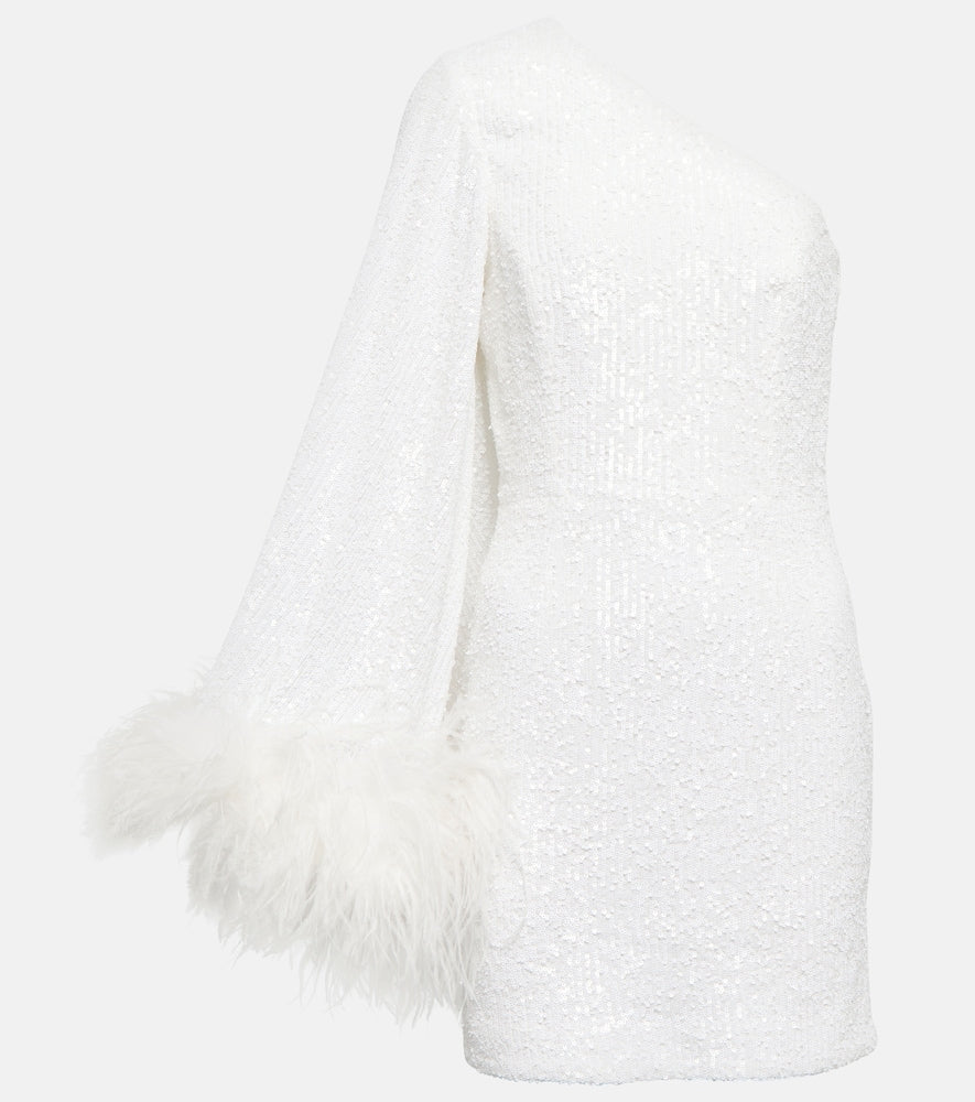Rebecca Vallance Davina feather-trimmed minidress. Rebecca Vallance Davina 羽毛装饰迷你连衣裙
