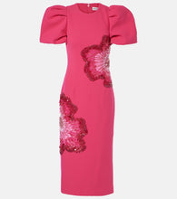 Rebecca Vallance Layana puff-sleeve embellished midi dress. Rebecca Vallance Layana 泡泡袖缀饰中长连衣裙