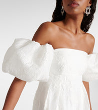 Rebecca Vallance Matchmaker puff-sleeve off-shoulder gown