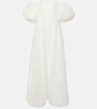 Rebecca Vallance Matchmaker puff-sleeve off-shoulder gown. Rebecca Vallance Matchmaker 泡泡袖露肩礼服