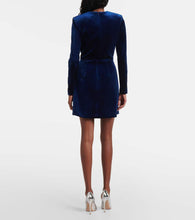 Rebecca Vallance Vivicia bow-detail velvet minidress