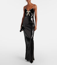 Rebecca Vallance x Nicky Hilton Lena bow-detail sequined gown