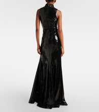 Rebecca Vallance x Nicky Hilton Lena bow-detail sequined gown