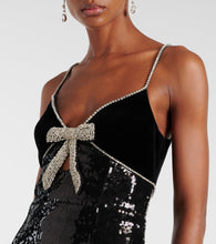 Rebecca Vallance x Nicky Hilton Lena bow-detail sequined gown