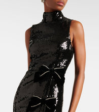 Rebecca Vallance x Nicky Hilton Lena bow-detail sequined gown