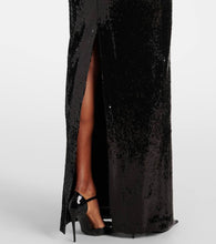 Rebecca Vallance x Nicky Hilton Lena bow-detail sequined gown