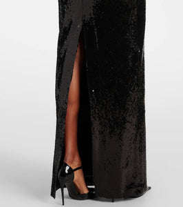 Rebecca Vallance x Nicky Hilton Lena bow-detail sequined gown