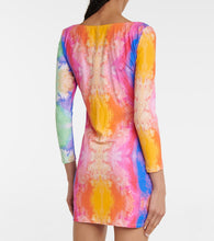 Reina Olga Duke printed cutout minidress