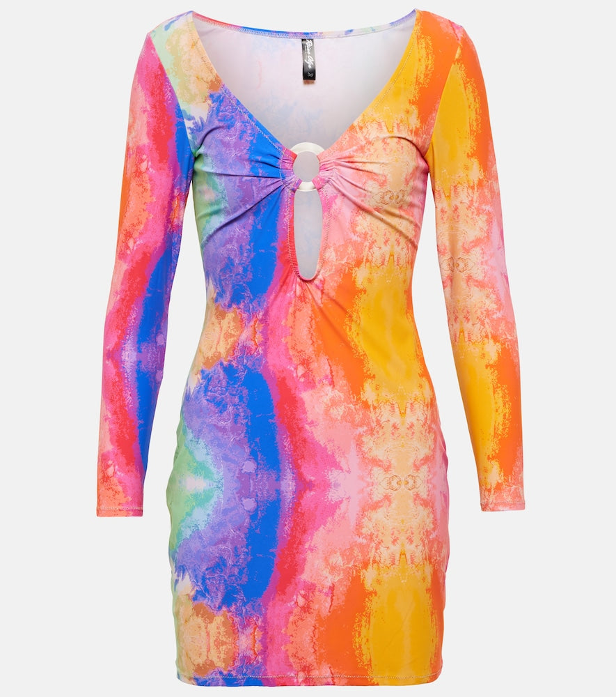 Reina Olga Duke printed cutout minidress. Reina Olga Duke 印花镂空迷你连衣裙