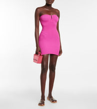 Reina Olga La Sciura textured bandeau minidress