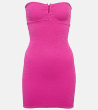 Reina Olga La Sciura textured bandeau minidress. Reina Olga La Sciura 纹理抹胸式迷你连衣裙