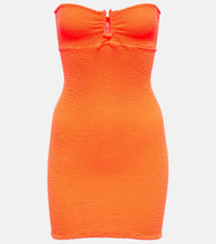 Reina Olga La Sciura textured bandeau minidress. Reina Olga La Sciura 纹理抹胸式迷你连衣裙