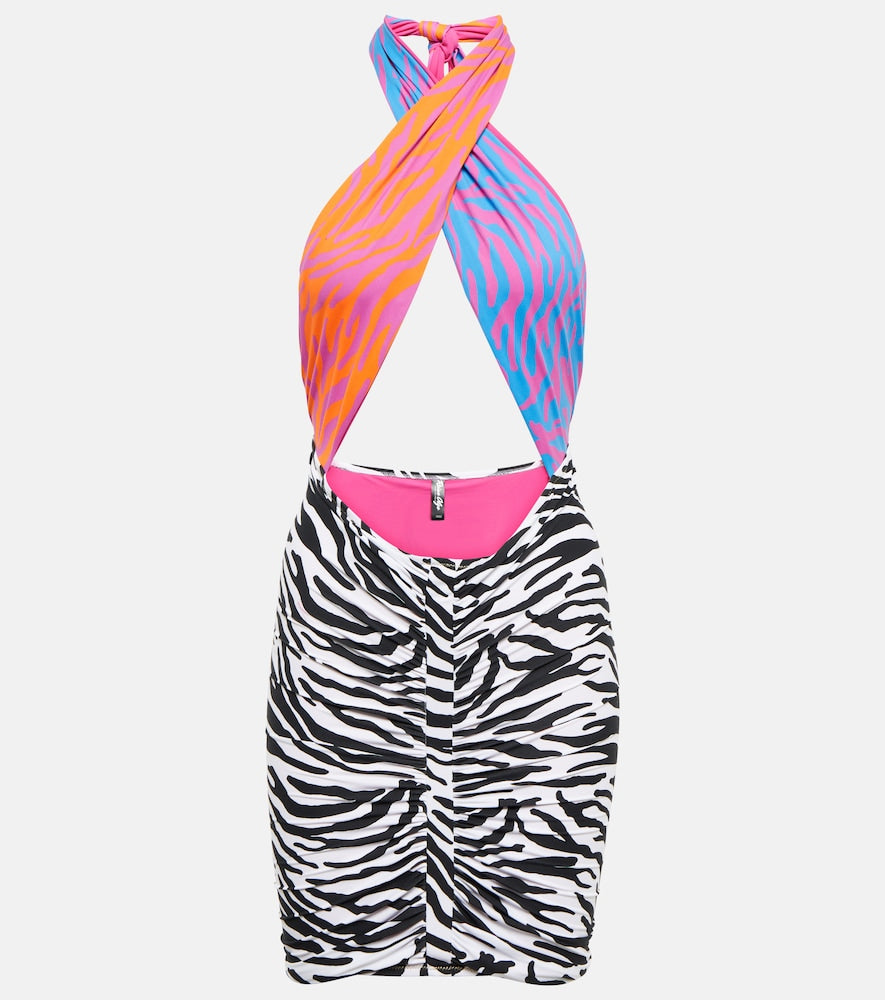 Reina Olga Stallion animal print minidress. Reina Olga Stallion 动物纹迷你连衣裙