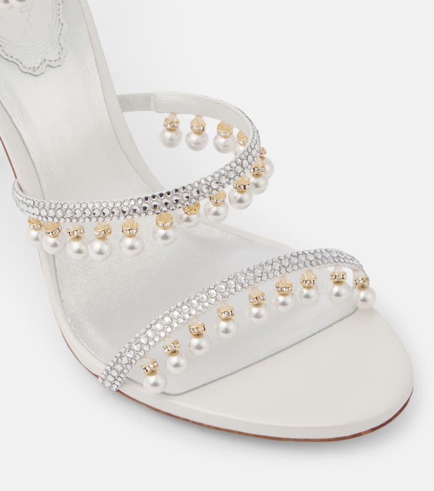 Rene Caovilla 105 embellished satin sandals