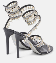 Rene Caovilla 85 embellished satin sandals