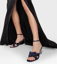Rene Caovilla Bow-detail embellished satin pumps