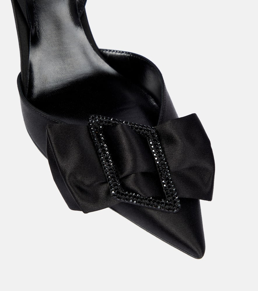 Rene Caovilla Bow-detail satin pumps