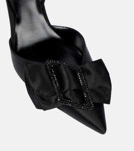 Rene Caovilla Bow-detail satin pumps