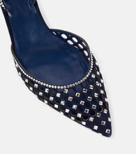 Rene Caovilla Carrie embellished suede slingback pumps
