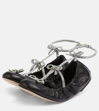 Rene Caovilla Caterina embellished leather ballet flats