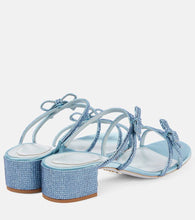 Rene Caovilla Caterina embellished satin mules