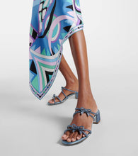 Rene Caovilla Caterina embellished satin mules