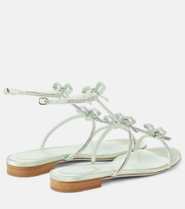Rene Caovilla Caterina embellished satin sandals
